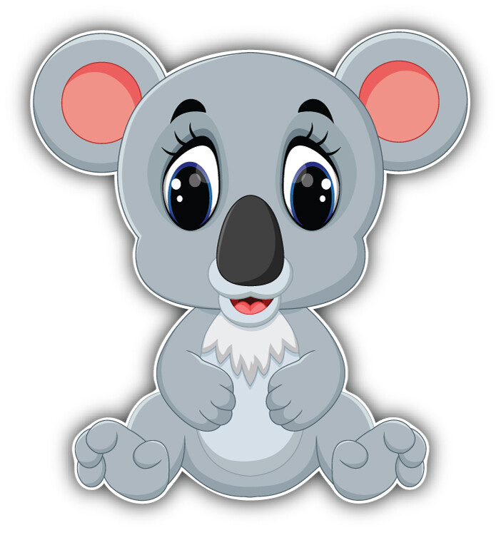 Cute Koala Cartoon Animal Car Bumper Sticker Decal