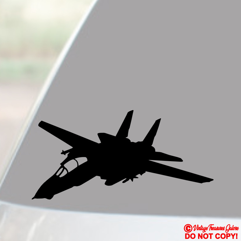 F-14 TOMCAT FIGHTER JET Vinyl Decal Sticker Car Window Wall Bumper Military USA