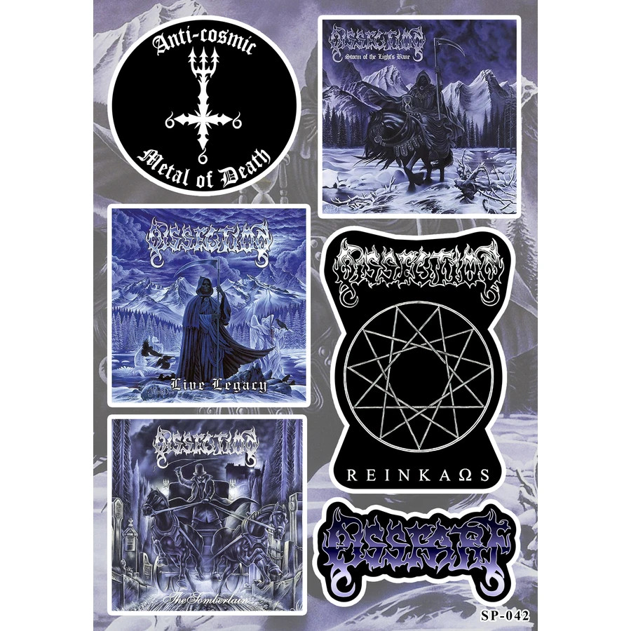Dissection Albums Sticker Pack | The Somberlain Live Legacy Black Metal Band