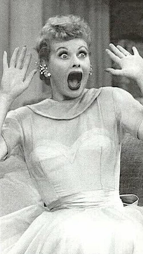 2.88″x5″ STICKER Lucille Ball in Vintage TV Comedy, I Love Lucy 1951-1957 Desilu