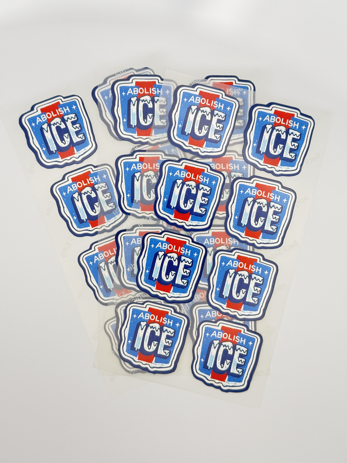 ABOLISH ICE Stickers 50 Pack Waterproof Vinyl Political Protest Decals