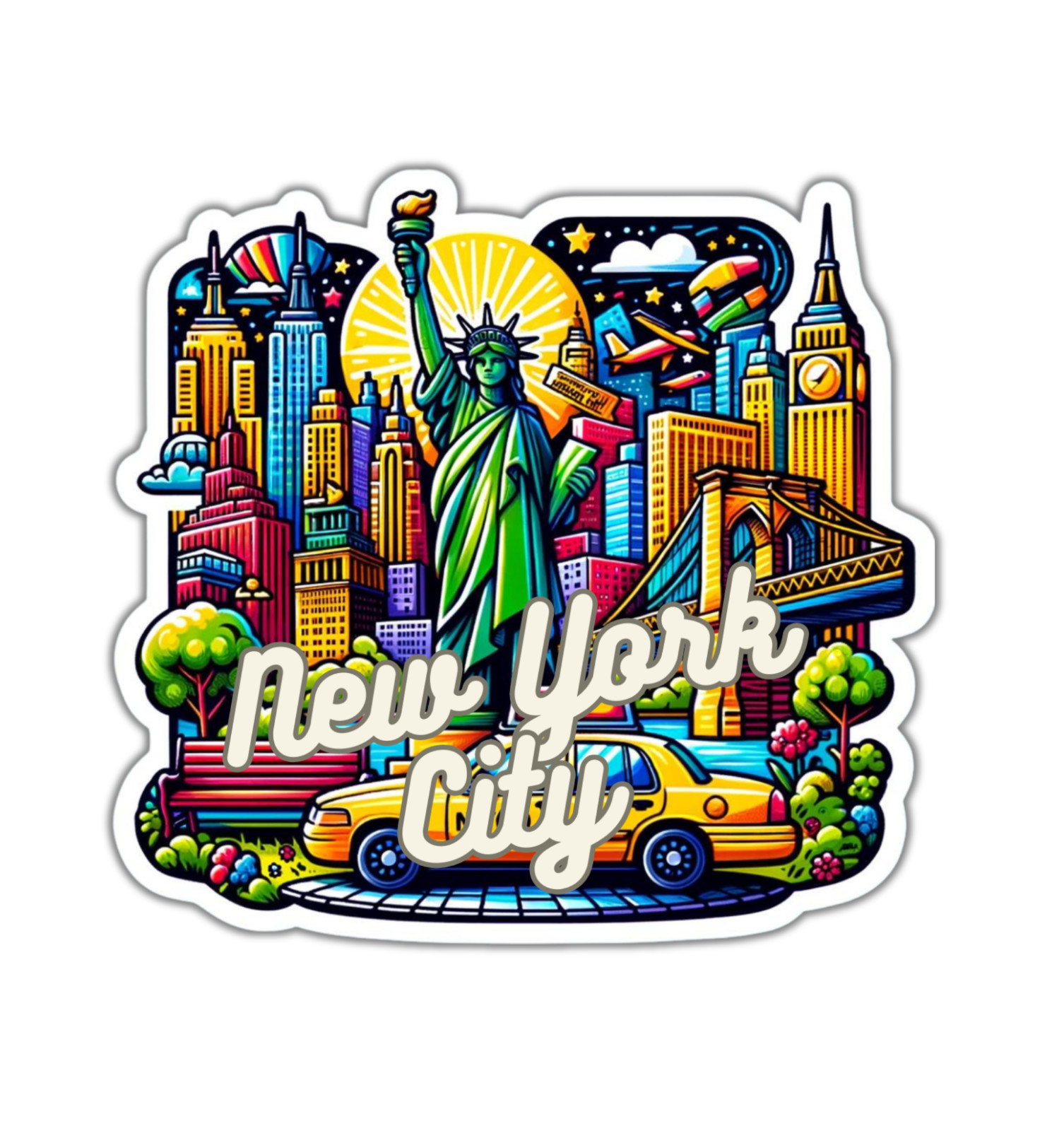 New York City NYC Fridge Magnet or Laptop Sticker