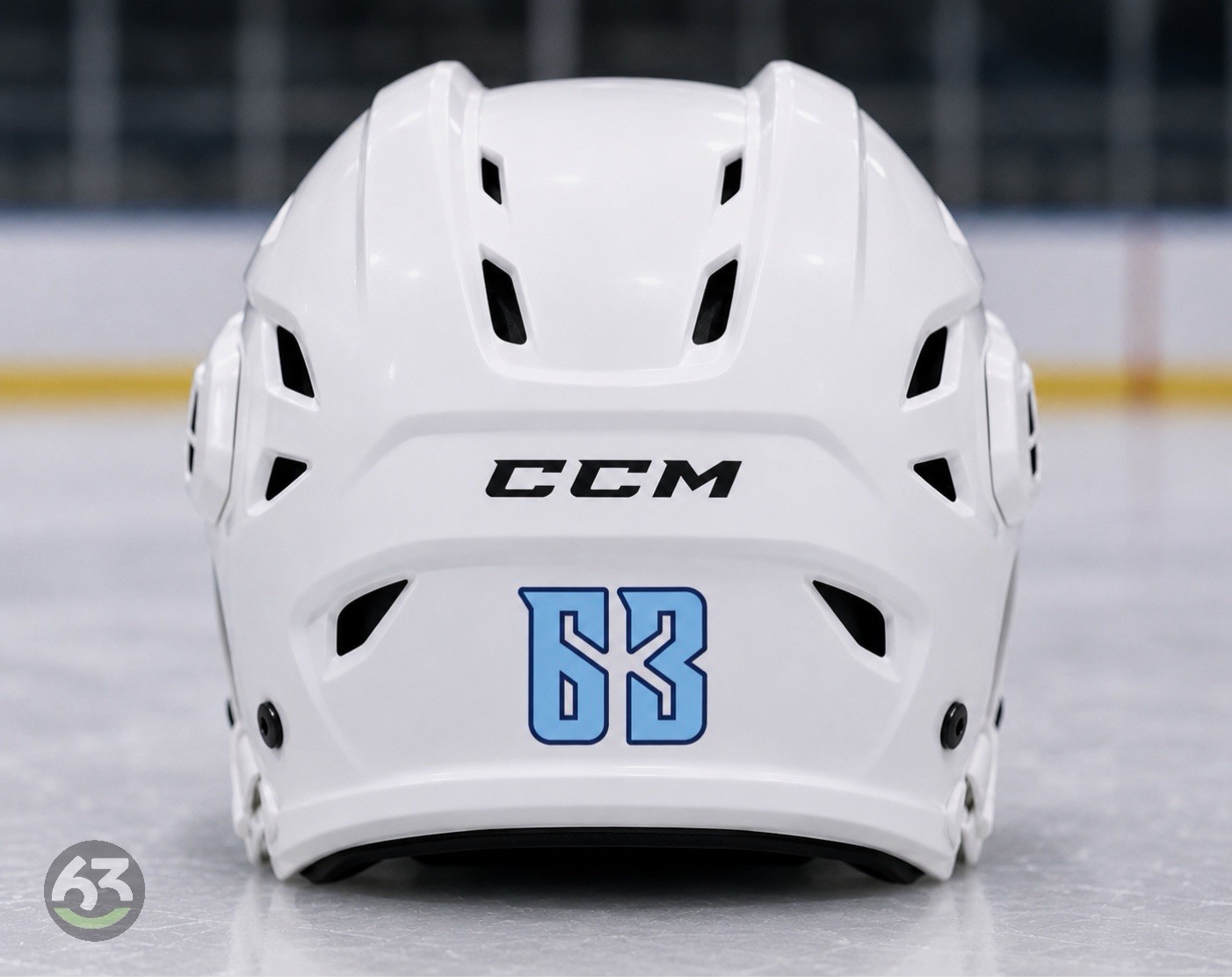 Set of TWO personalized Vinyl Sports Helmet Number Decals Baseball Softball