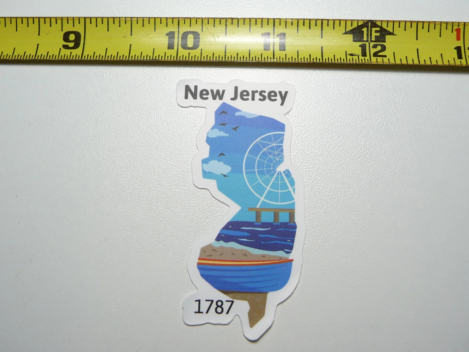 NEW JERSEY SMALL STICKER DECAL STATE PRIDE BIRTH TRAVEL VACATION TRIP USA