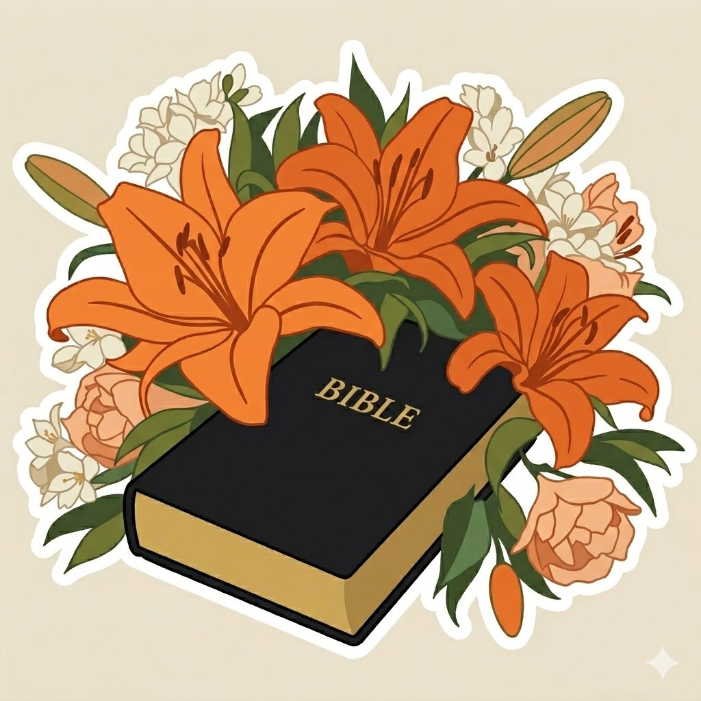Holy Bible Floral Sticker Decal Phone Laptop Journal