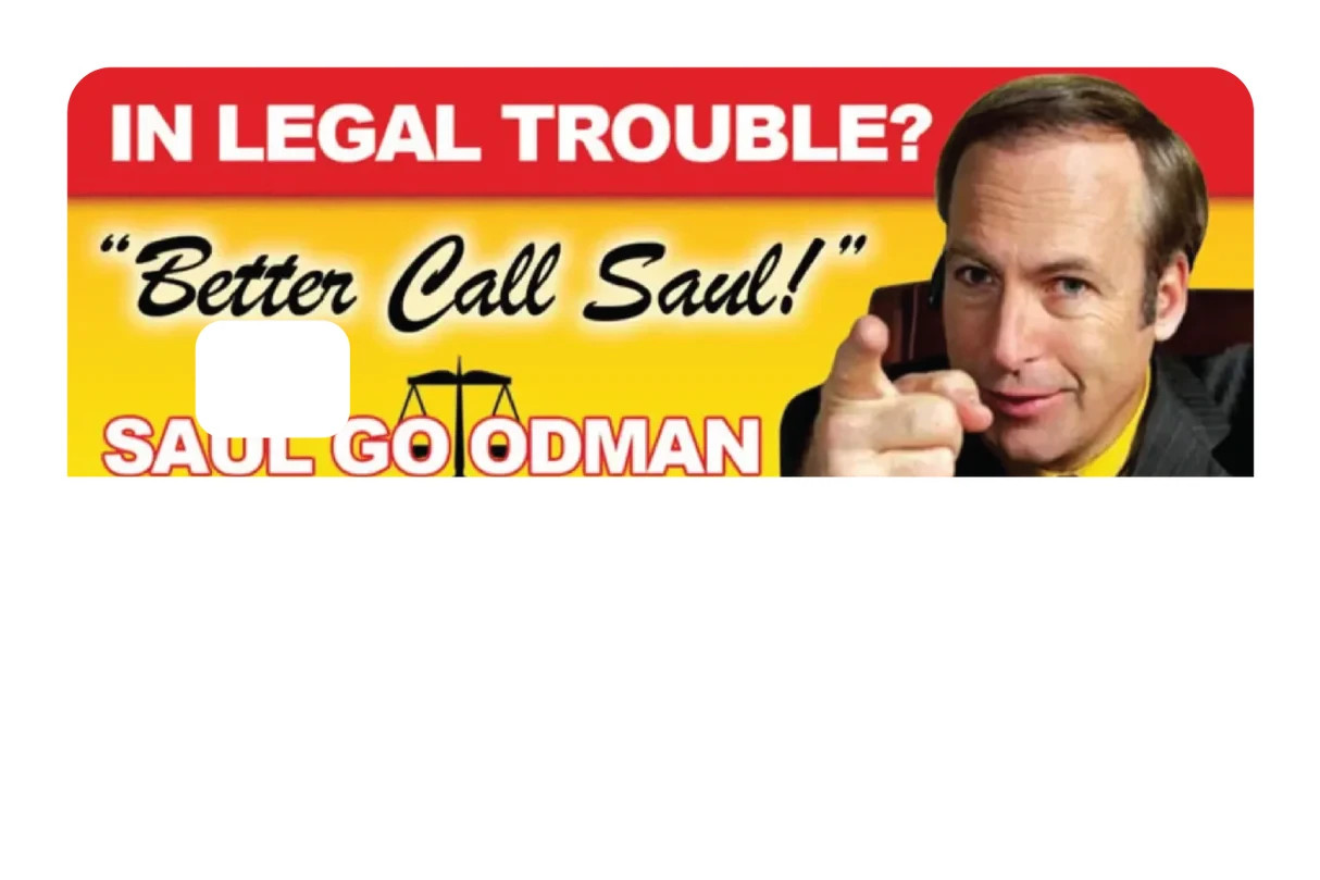 Better Call Saul TV Show Card Skin Decal Sticker 4 Pack Legal Drama Meme
