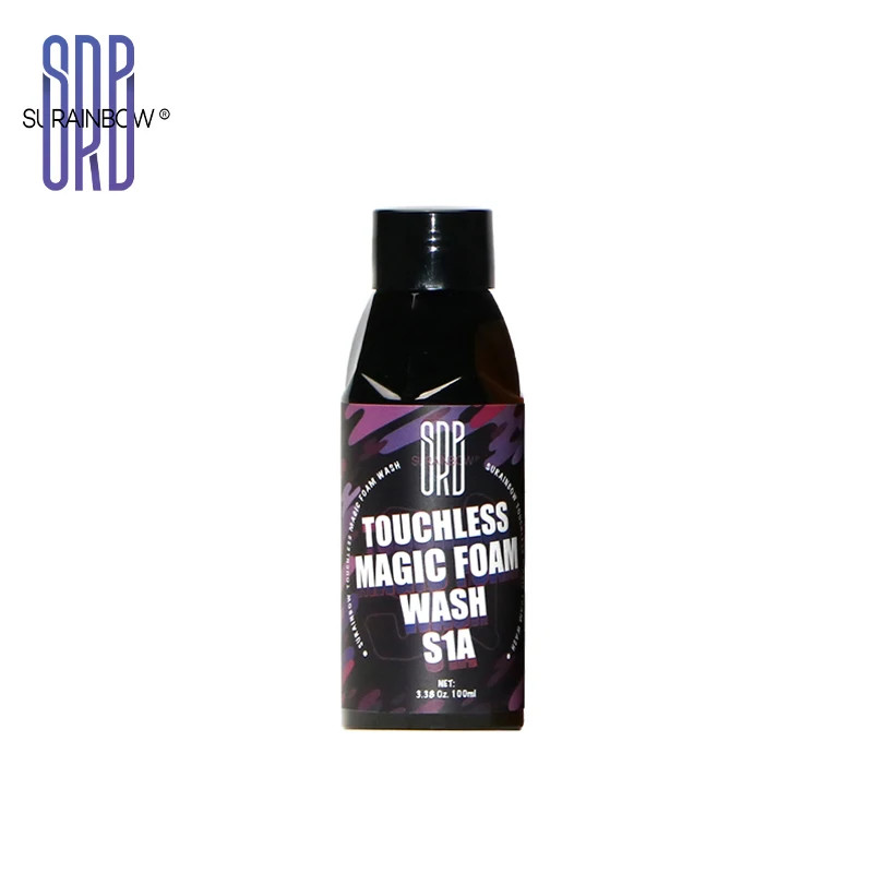 Pink foaming car body wash and polish.