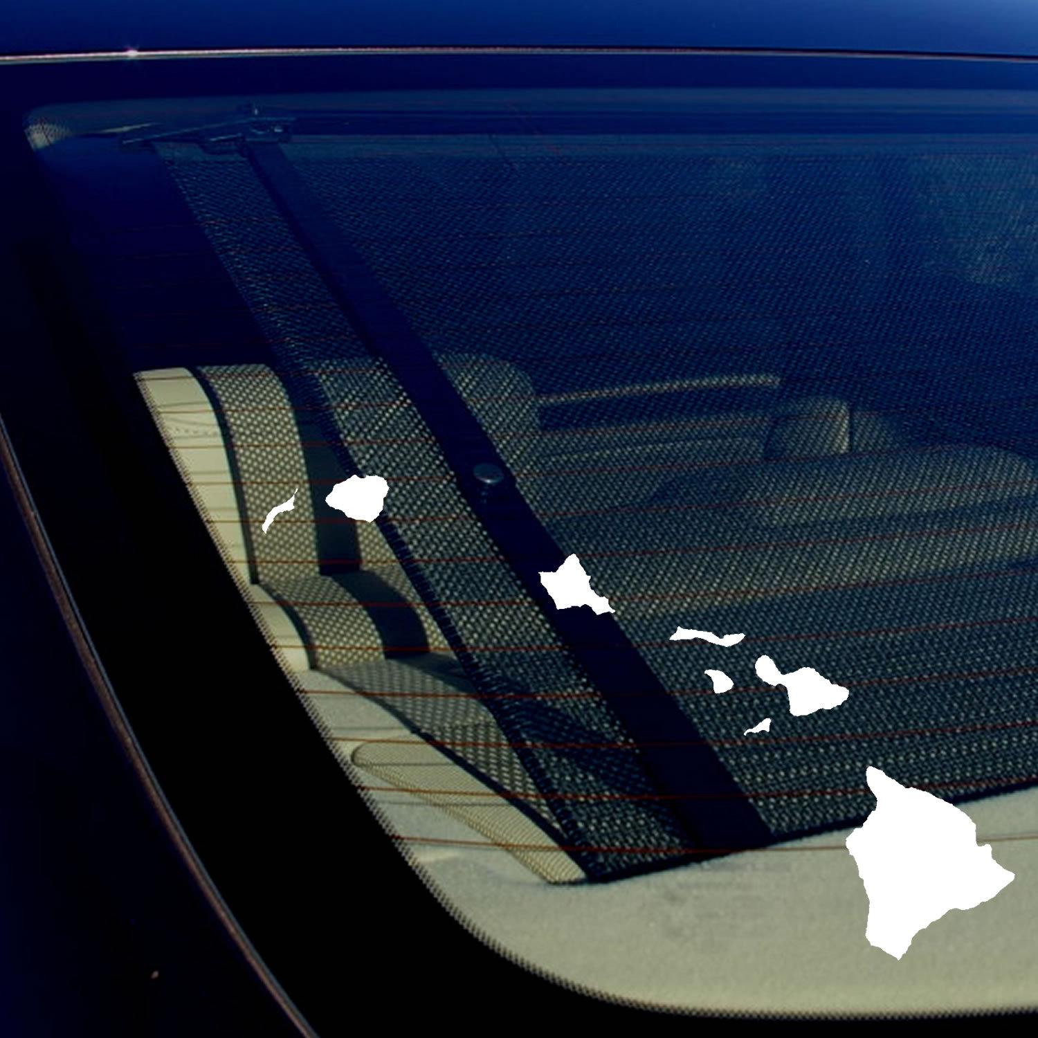 Hawaii Hawaiian Islands Map Vinyl Window Laptop Decal Car Bumper Sticker #hiSt.