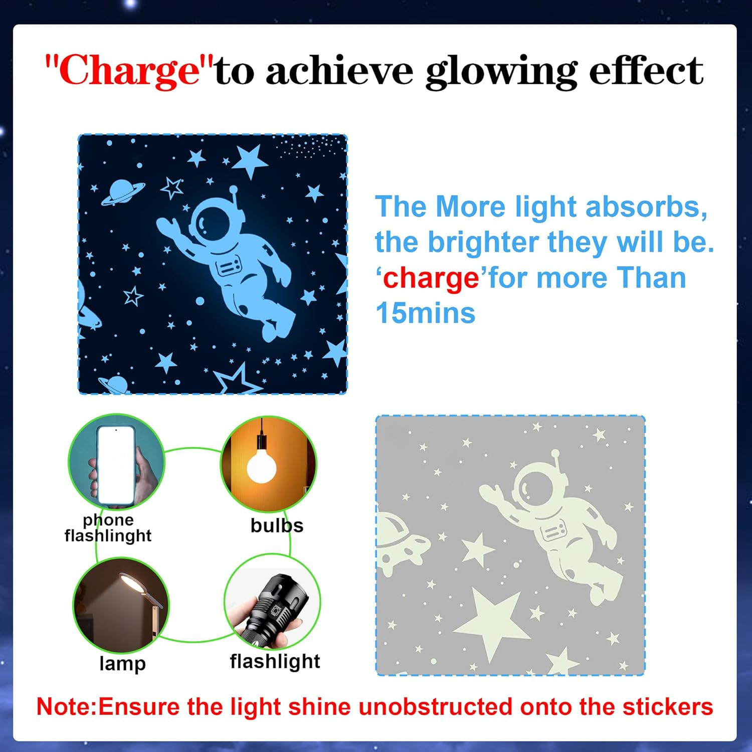 530Pcs Glowing Stars for Ceiling,Glow in the Dark Stars,Space Wall Decals Solar