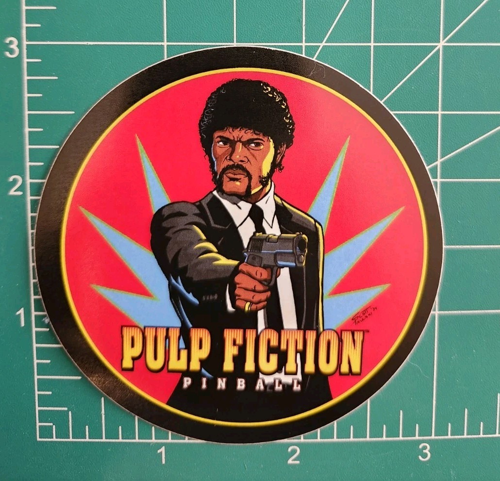 Pulp Fiction Pinball Movie Decal Sticker 3″ Round