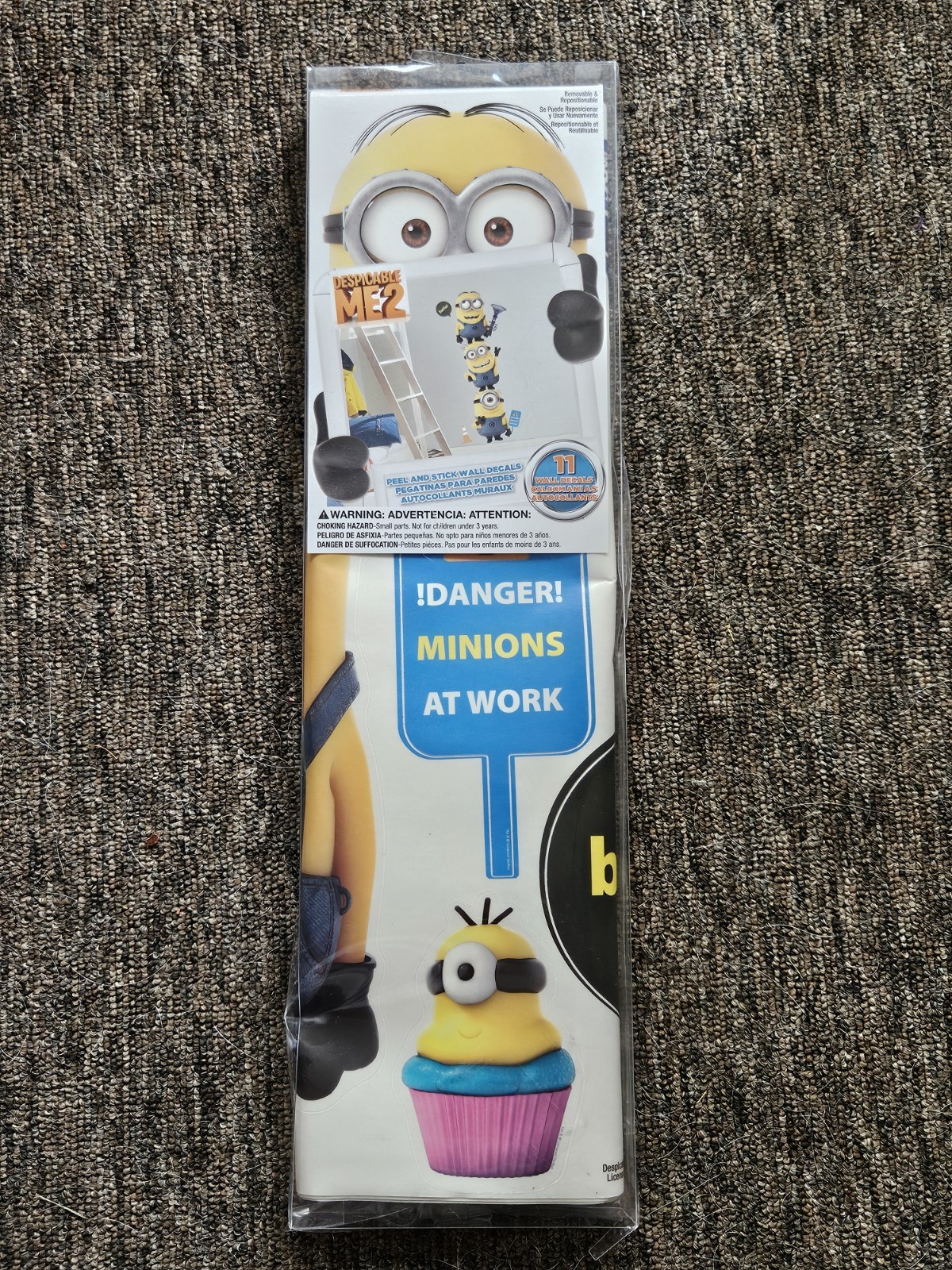 RoomMates RMK2081GM Despicable Me 2 Minions 12″ x 48.5″ Yellow Giant Giant Wall