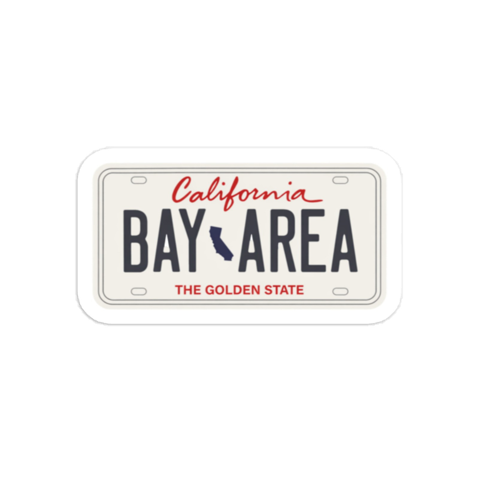 Bay Area Sticker California Sticker California Vanity Plate Sticker