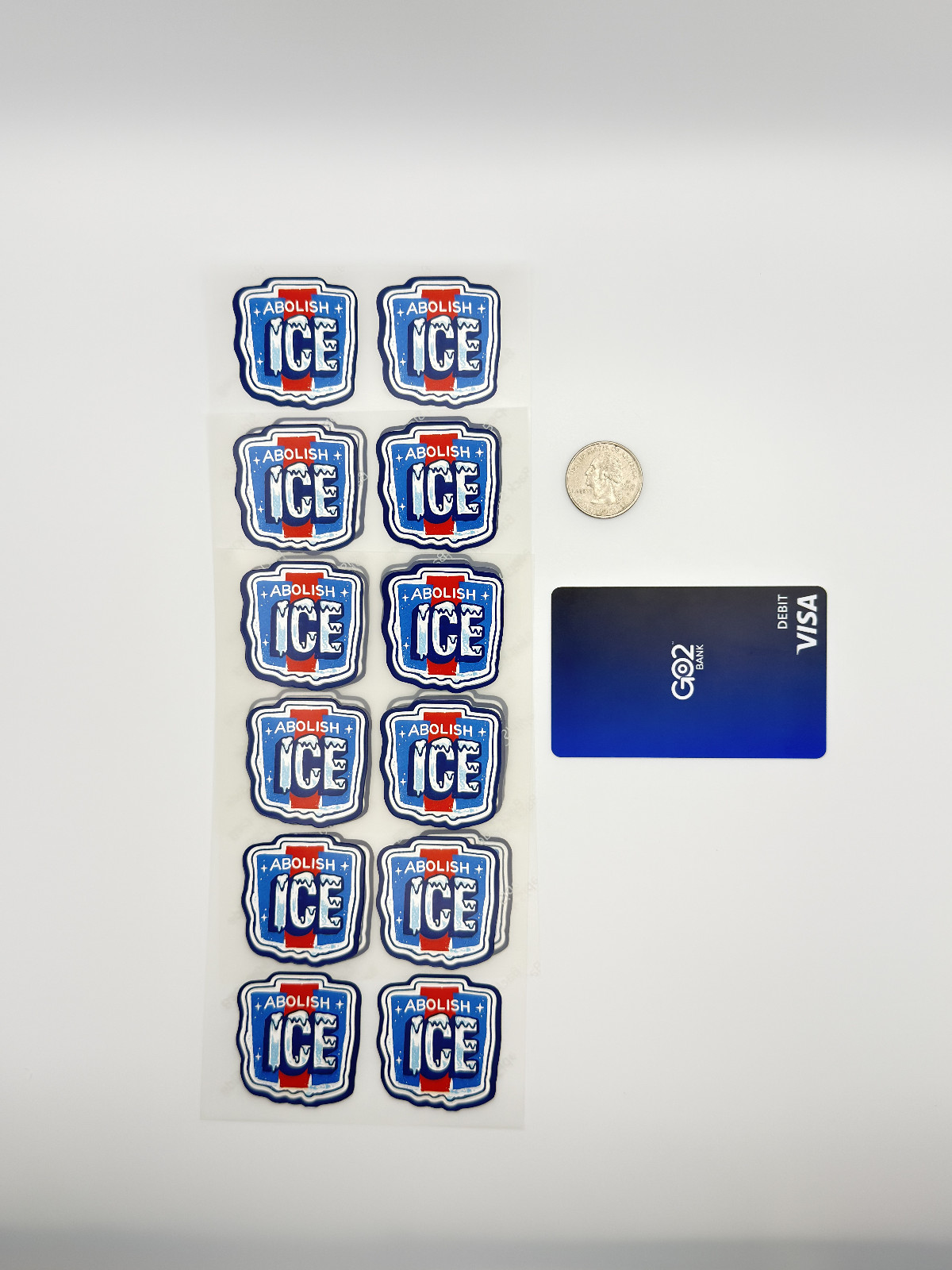 ABOLISH ICE Stickers 50 Pack Waterproof Vinyl Political Protest Decals