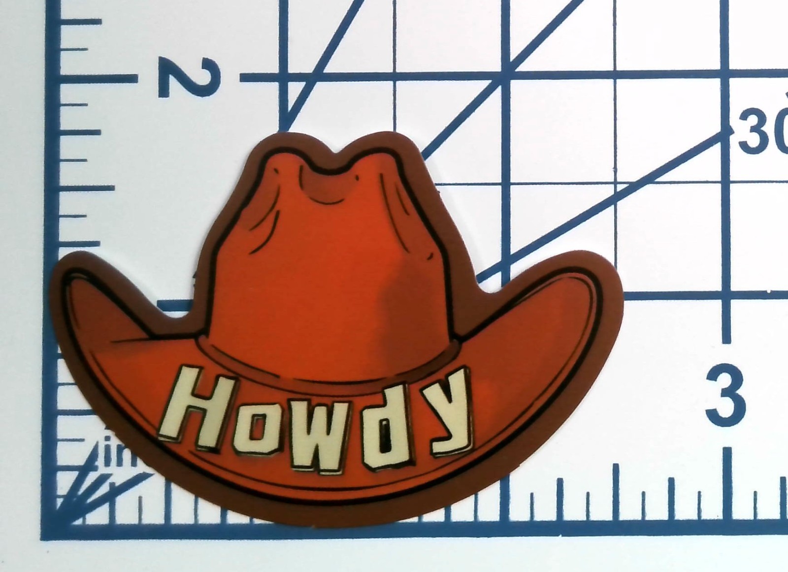 Howdy Cowboy Hat Vinyl Sticker Retro Western Stetson Country Greeting Decal
