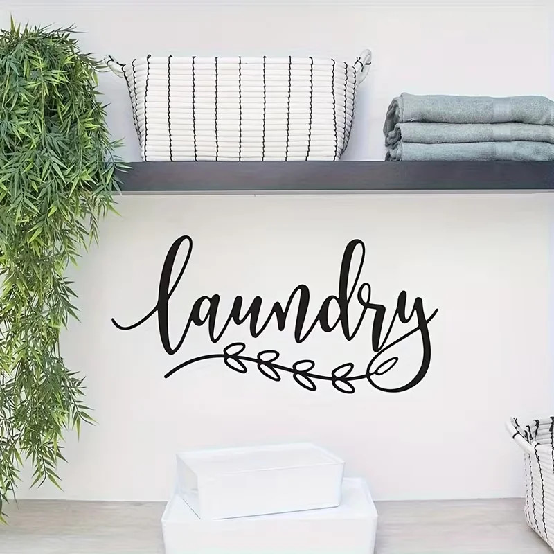 Laundry Room Sign Wall Decal Laundry Stickers Decal Quote Wall Art Stickers