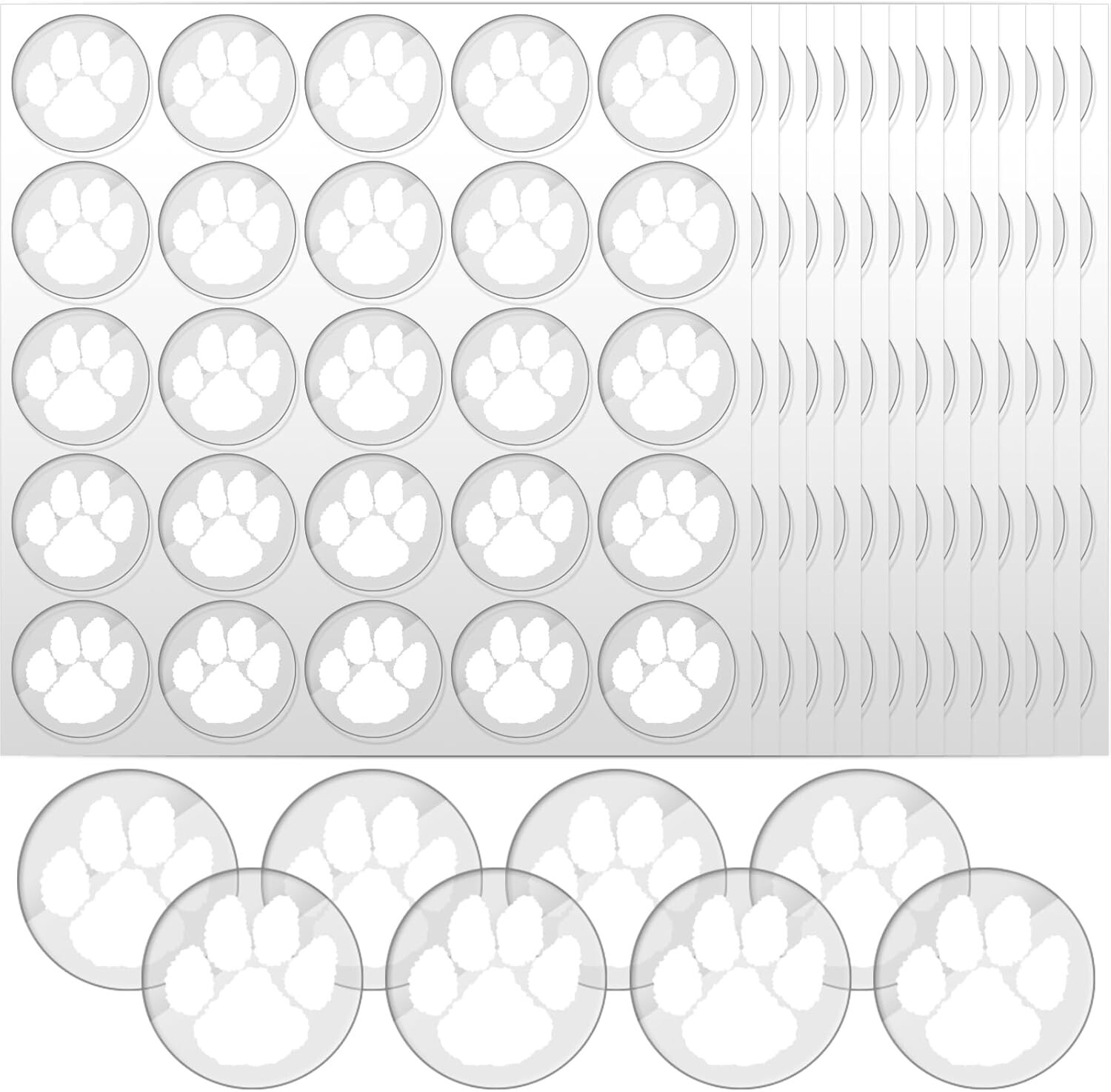 Dog Paw Helmet Stickers 200Pcs 1″ Pet Paw Self Adhesive Decals Football Baseb…