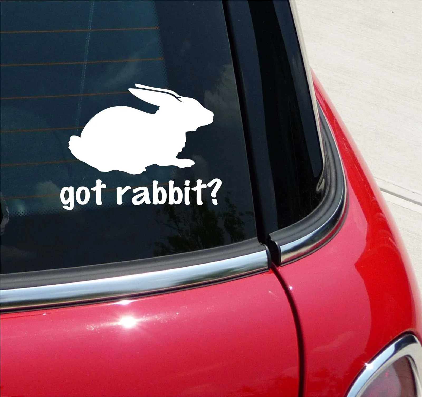 GOT RABBIT? RABBITS HARE FARM GRAPHIC DECAL STICKER ART CAR WALL DECOR