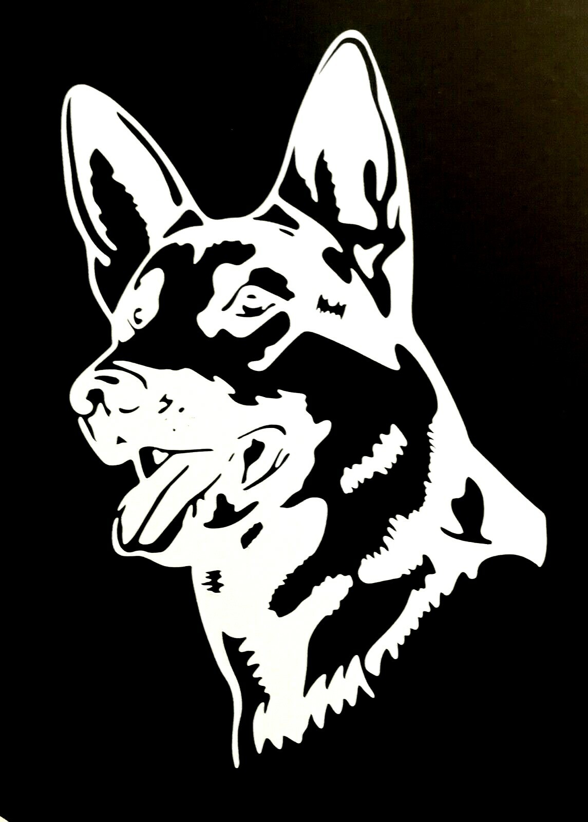 PERSONALIZED DOG’S NAME-GERMAN SHEPHERD/ VINYL DECAL STICKER 5 1/2 Inch