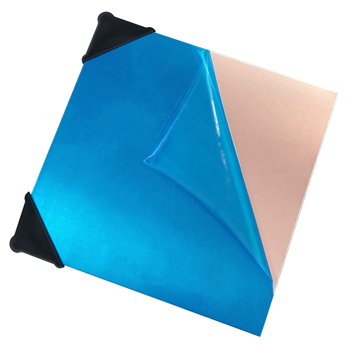 2 Pieces 99.9% Pure Copper Sheet 4″ X 4″18 Gauge1mm Thickness Film Attached Co