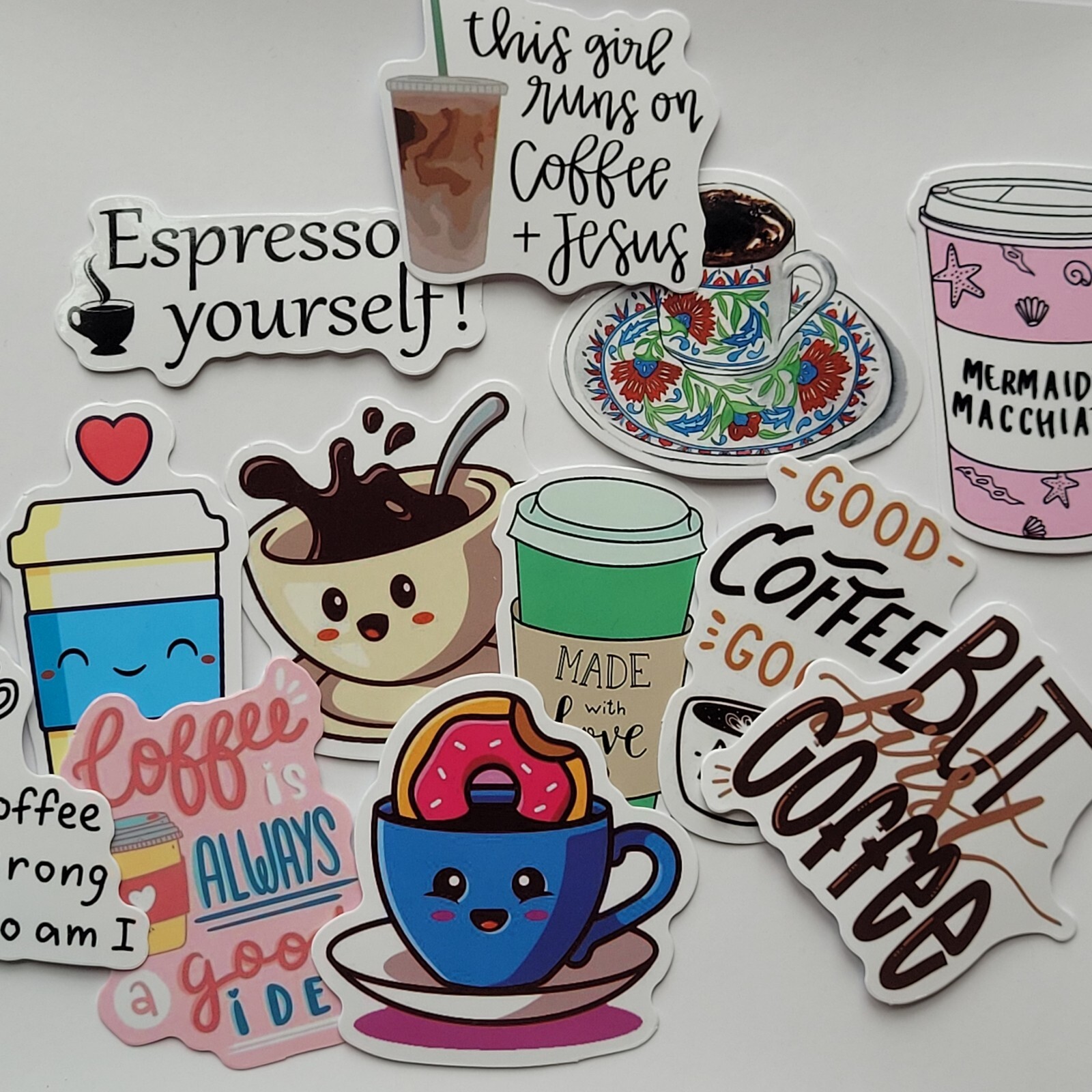 Coffee Vinyl Sticker MYSTERY caffeine morning wake up happiness warm cozy mug