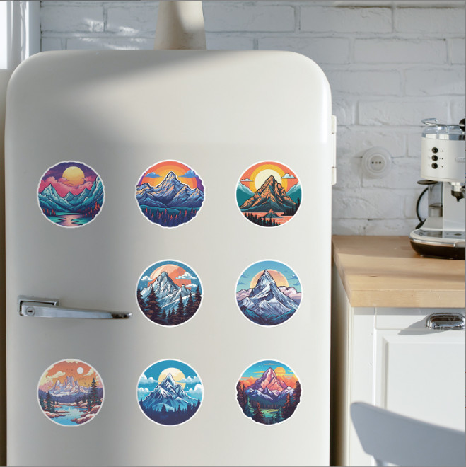 50 Pcs Stickers Snow Mountain Luggage Skateboard Car Phone Laptop Fridge Vinyl