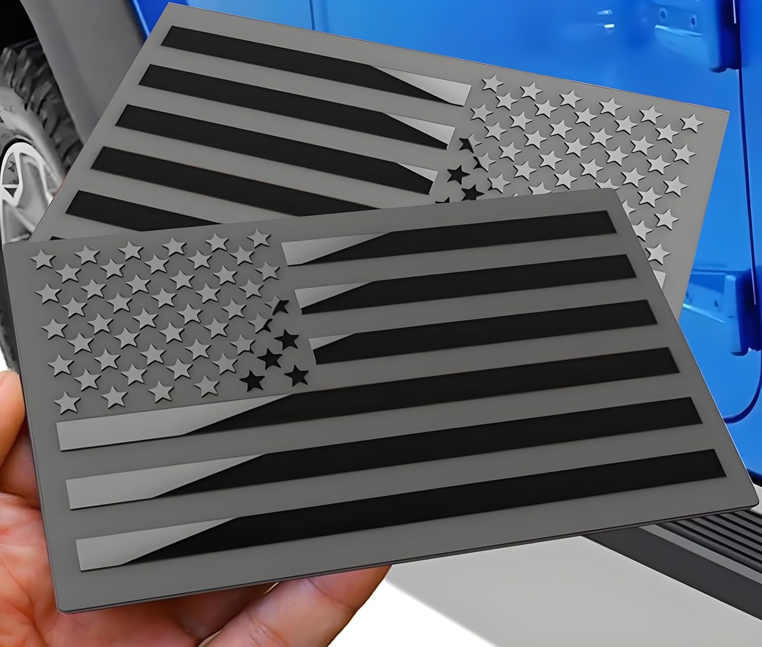 Metal American Flag Emblem Decal，Black American Flag Decal,for Car, Truck or …
