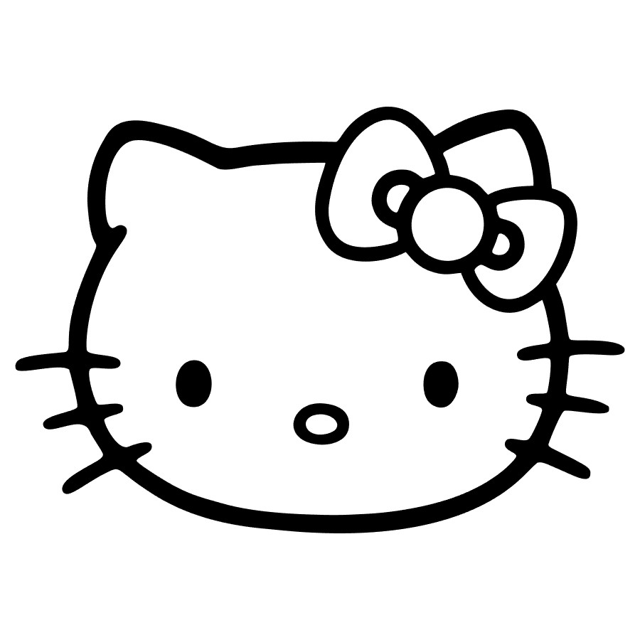 HELLO KITTY permanent sticker decal custom cups car window laptop oracal 651 3″