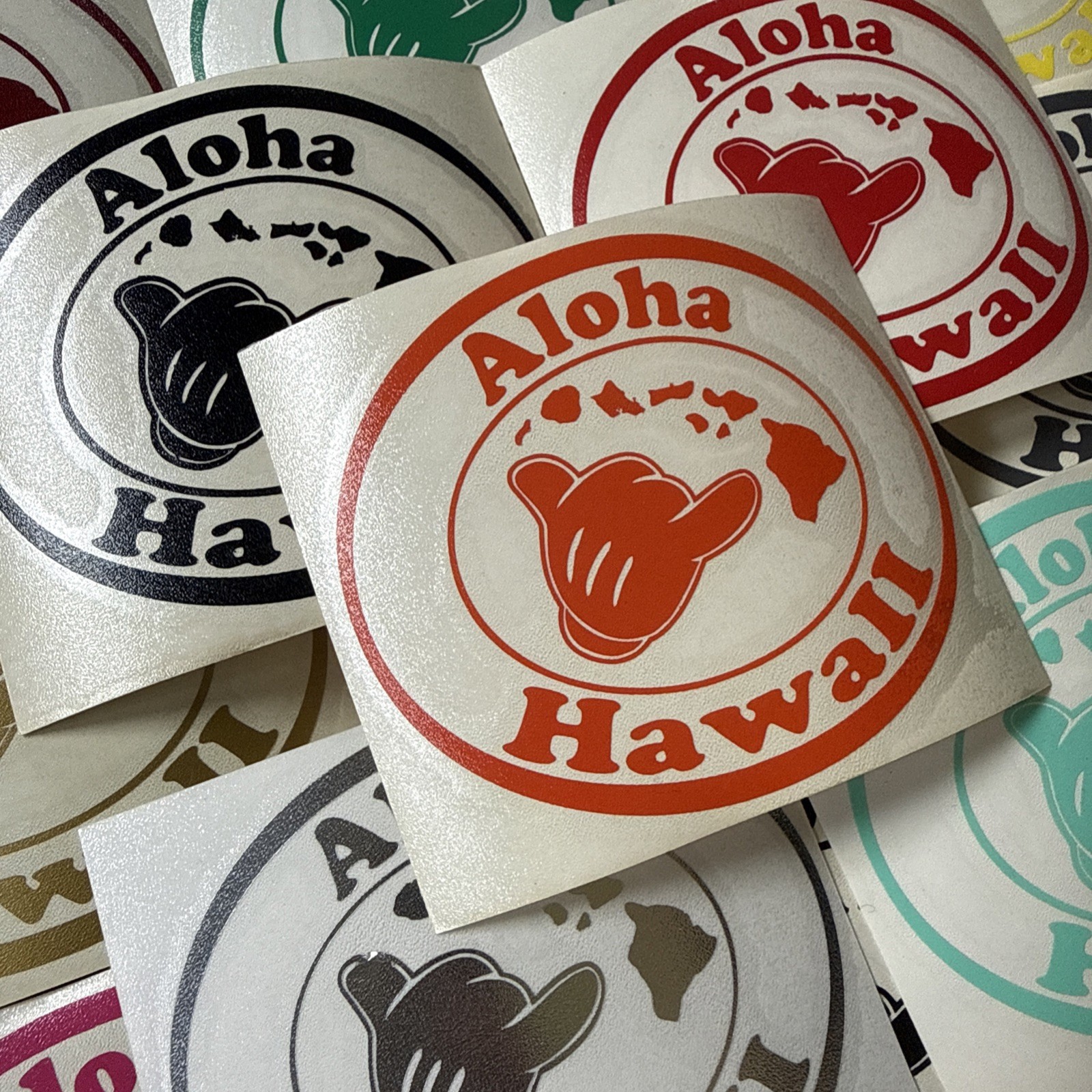 Aloha Hawaii Sticker Decal HI Islands New 3.75” Inch 16 Different Colors Chose