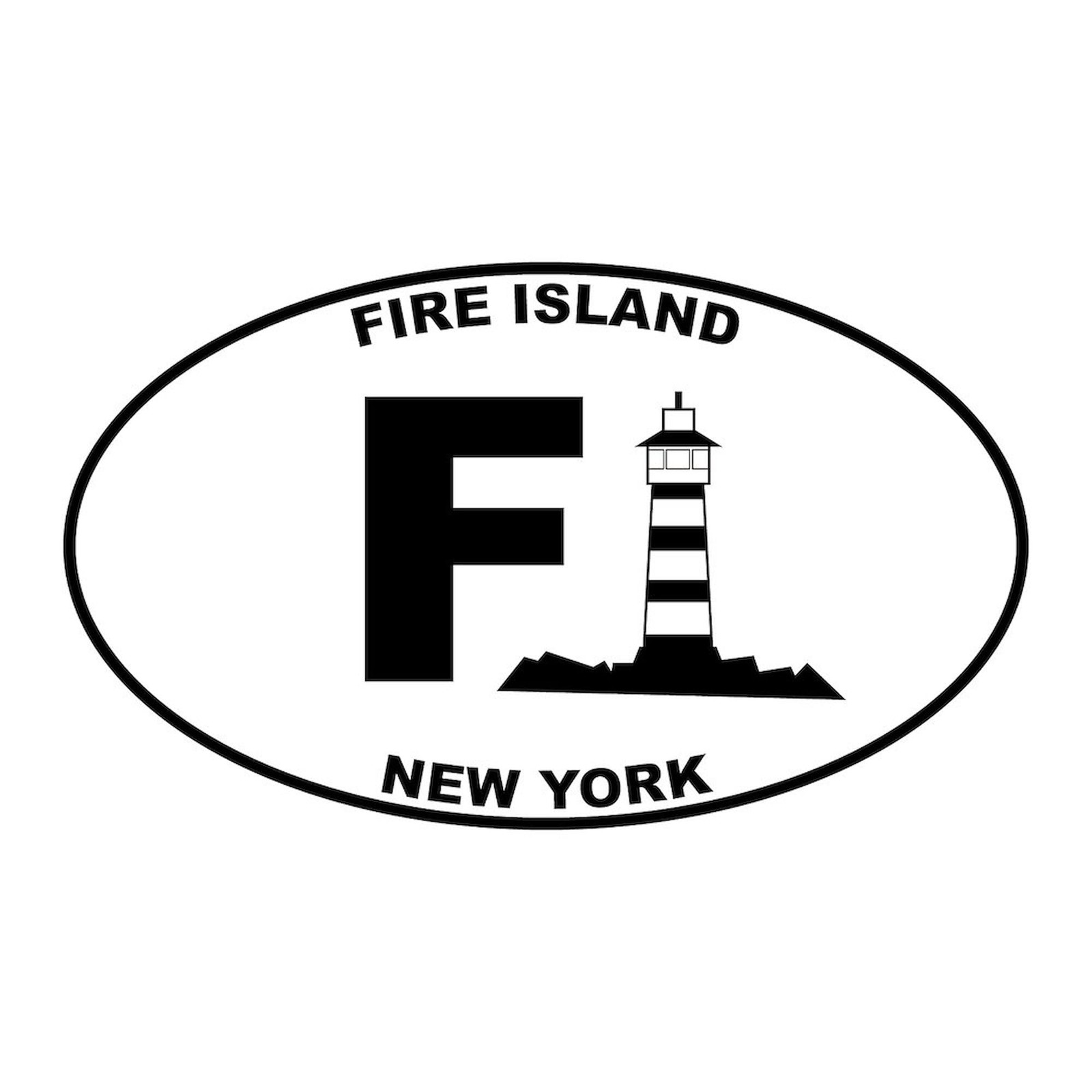 CafePress Fire Island Lighthouse Rectangle Bumper Sticker Small – 3×5, White