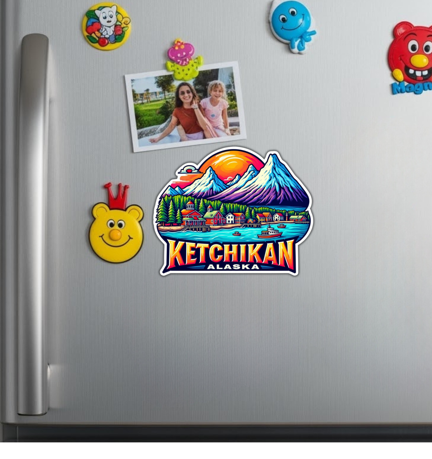 Ketchikan Alaska Fridge Magnet or Laptop Sticker