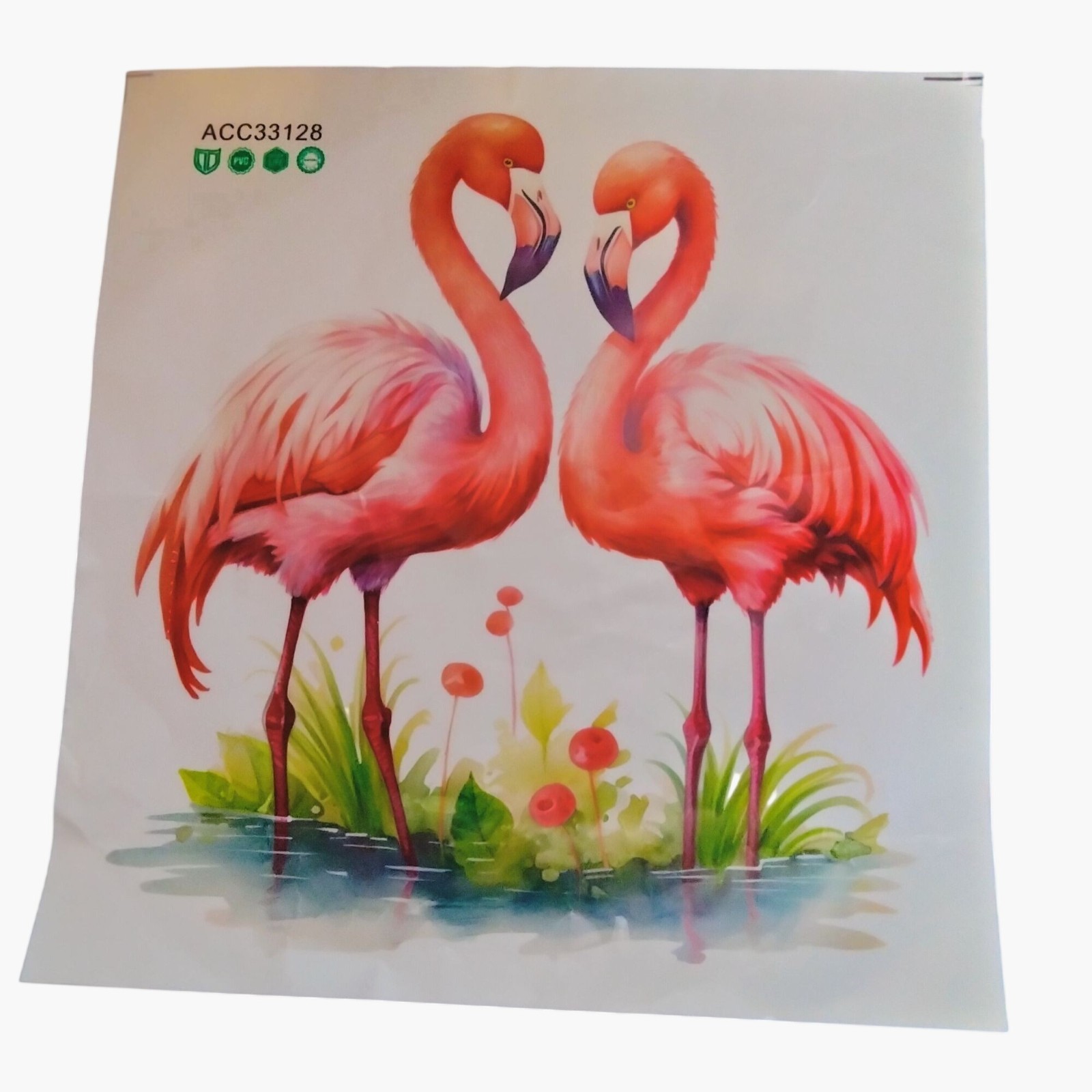Flamingo Couple Decal large 11 inch Stick On Tropical Beachy Love Romance