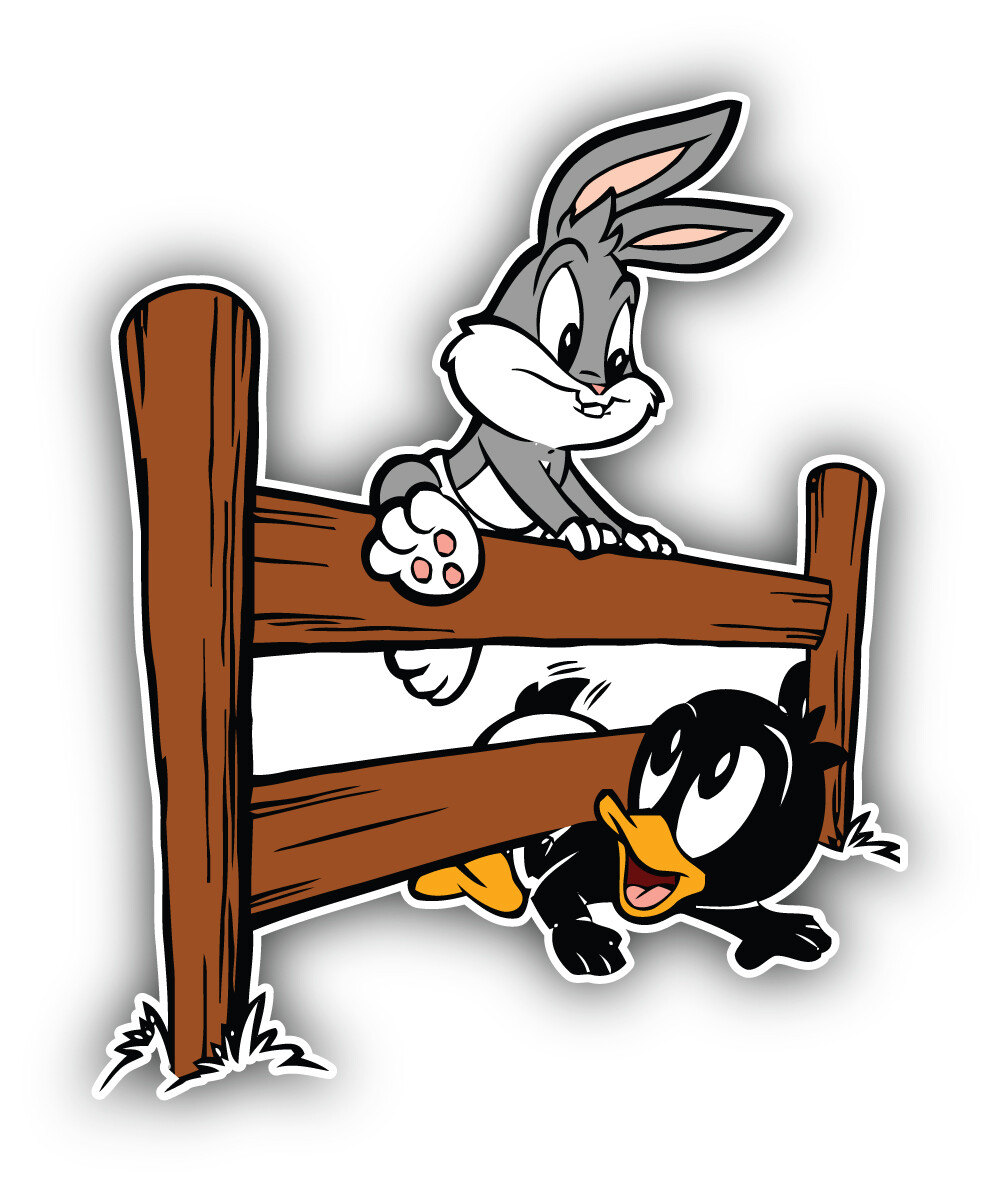 Looney Tunes Cartoon Daffy Duck Bugs Bunny Sticker Bumper Decal – ”SIZES”