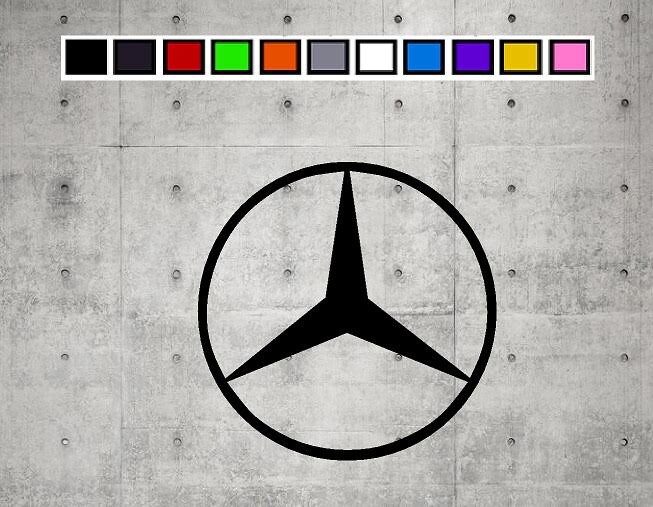 MERCEDES LOGO Vinyl Decal Sticker Emblem Car Truck Window 4″ 6″ 8″