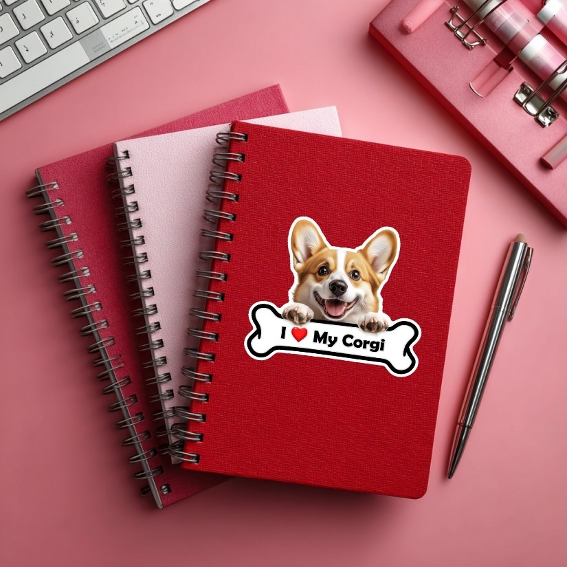 I Love my Corgi, Sticker, Peel N’ Stick, Different Sizes