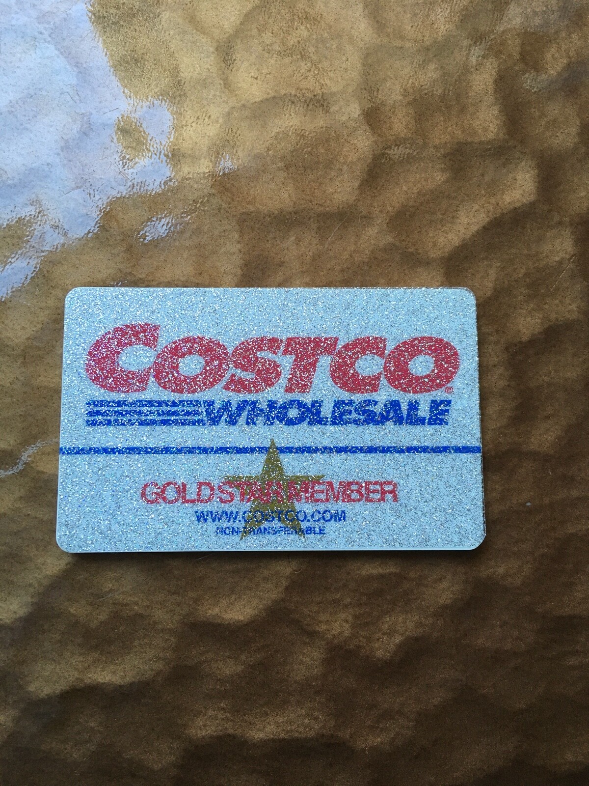 Costco Wholesale Membership Card Glitter Sticker Sparkle Cover Overlay Gift Cash