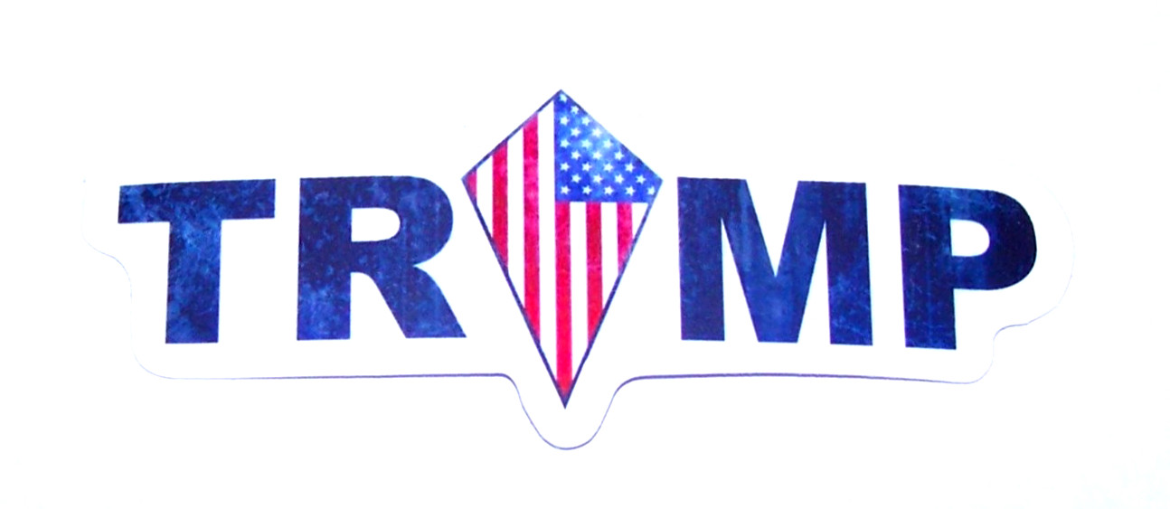 DONALD J. TRUMP Cut Sticker Decal American Flag Politics President Donald Trump