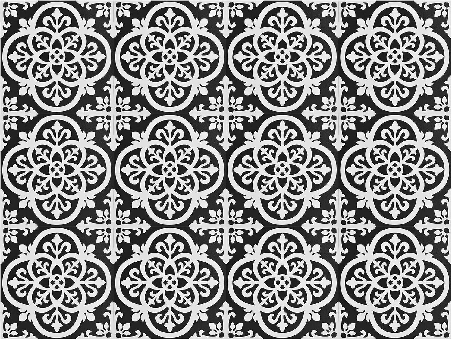 12 Pcs (6X6 In) Decorative Tile Stickers,Peel and Stick Wallcovering Self-Adhesi