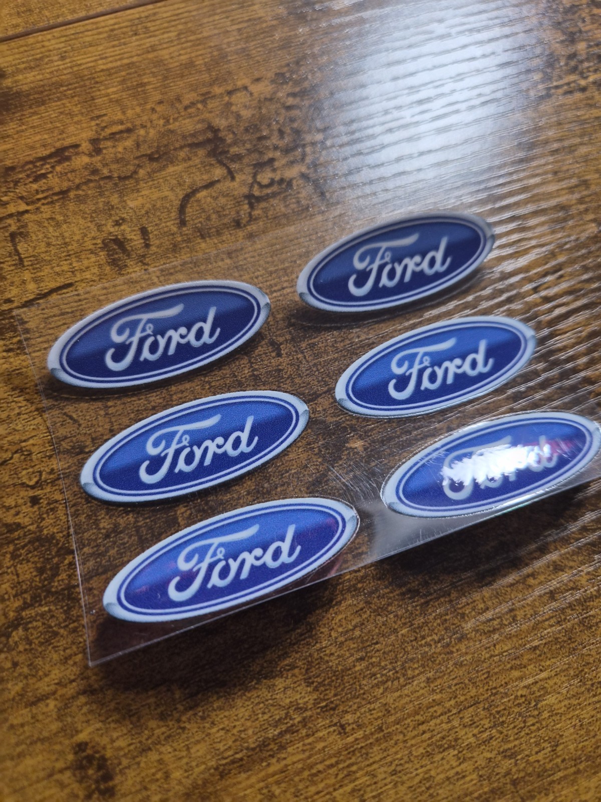 6 pc. FORD LOGO 2″ UV High Quality UVDTF Decal Sticker waterproof USA NOT VINYL