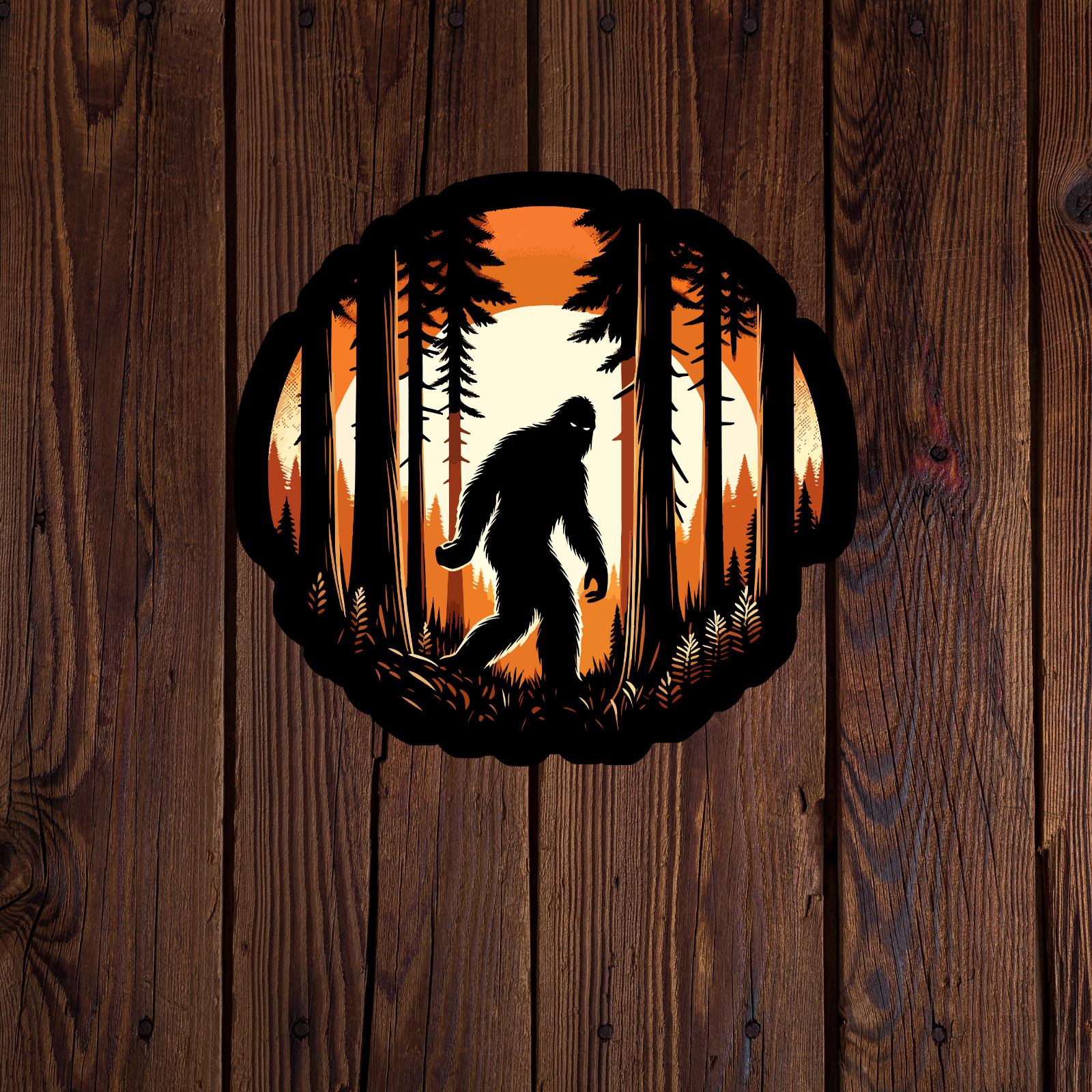 Bigfoot sticker vinyl decal yeti sasquatch laptop scrapbook cryptid