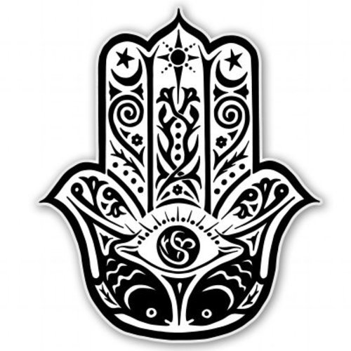 Hamsa Hand Car Vinyl Sticker – SELECT SIZE
