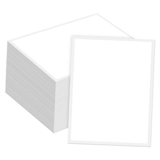 Pcs Outdoor Window Stickers for Car Dealers 8.5″ x 11″ Plain White Blank 100
