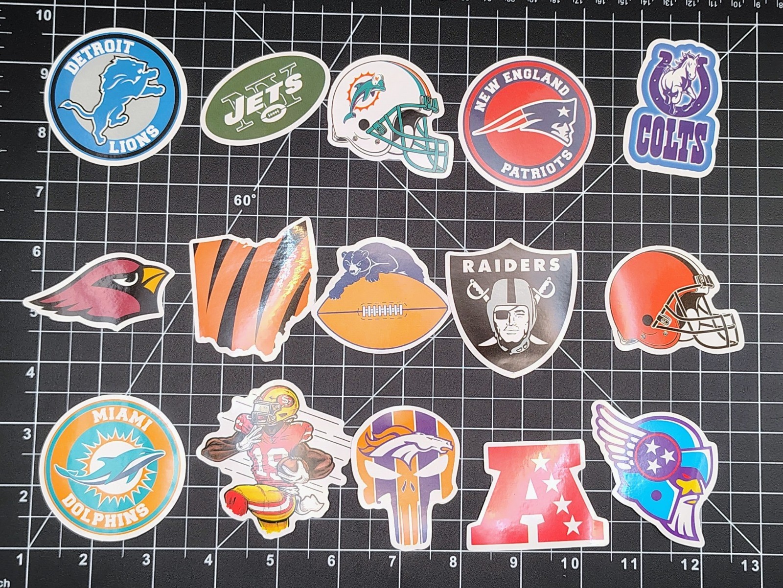 50 Pro Football Stickers Lot Vinyl American Gridiron Tailgate Helmet Sports Fan