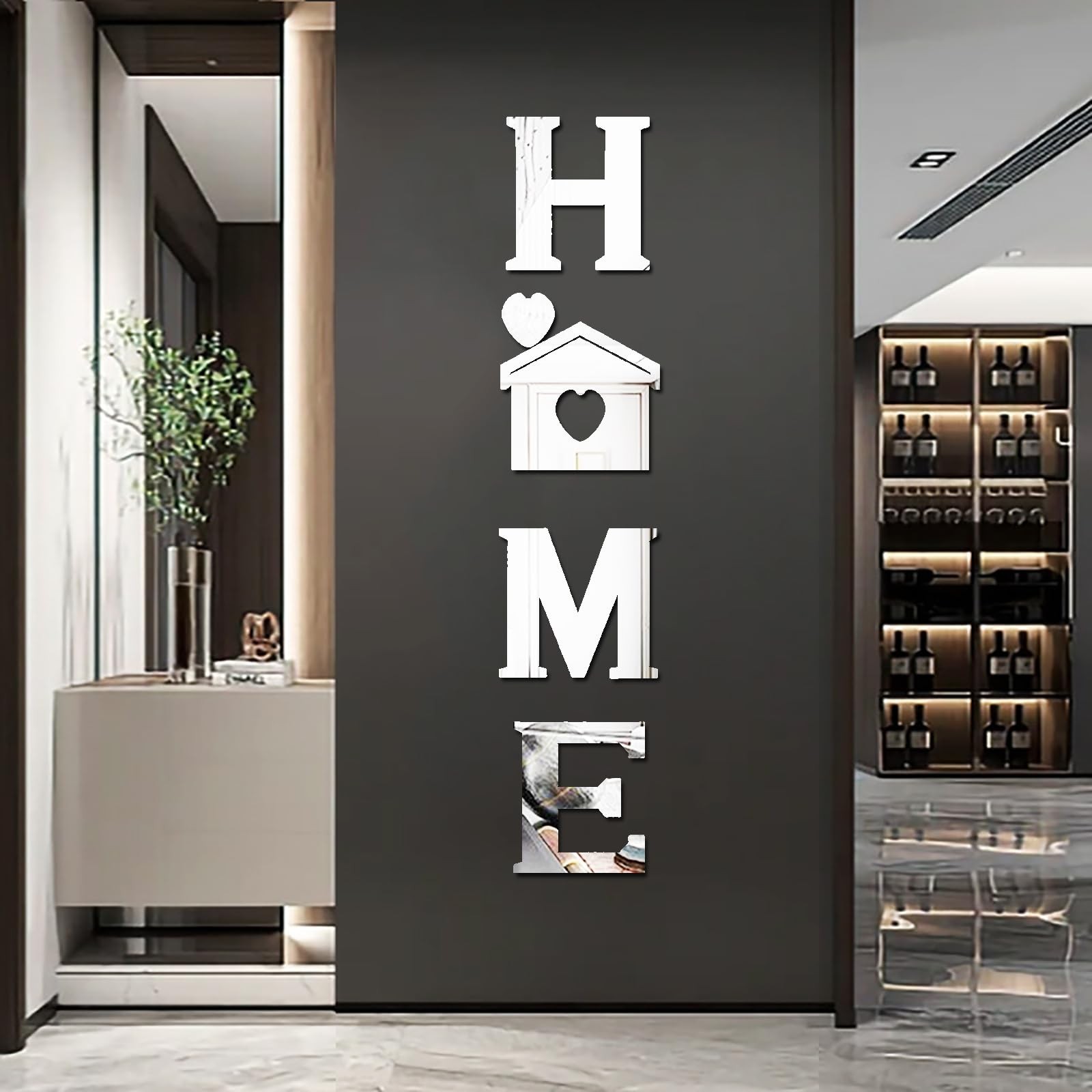 Wall Decor Home Letter Signs Acrylic Mirror Stickers Wall Decorations for Liv…