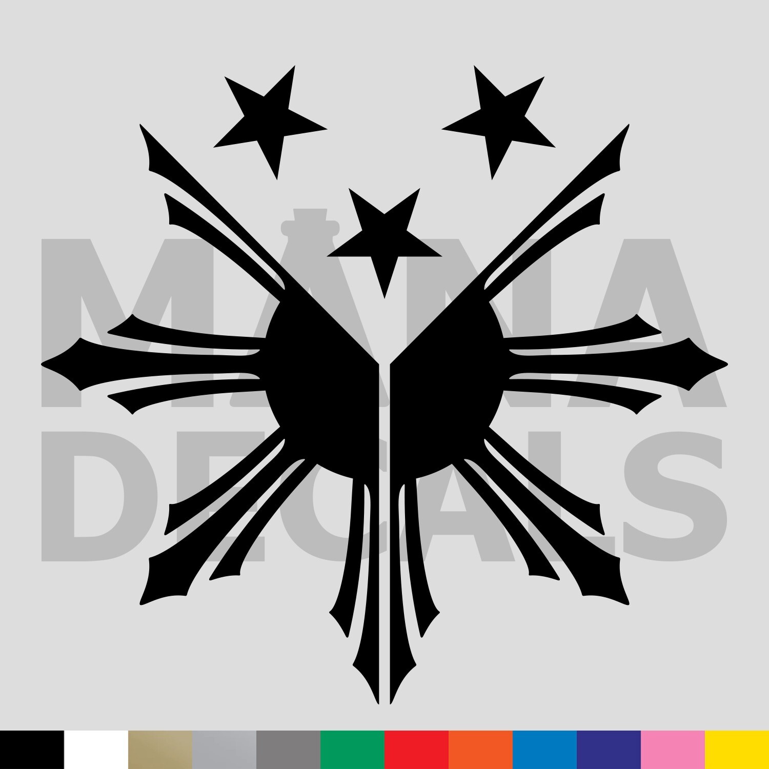 Philippines Sun and Stars Vinyl Die Cut Decal Sticker – Filipino Flag Star