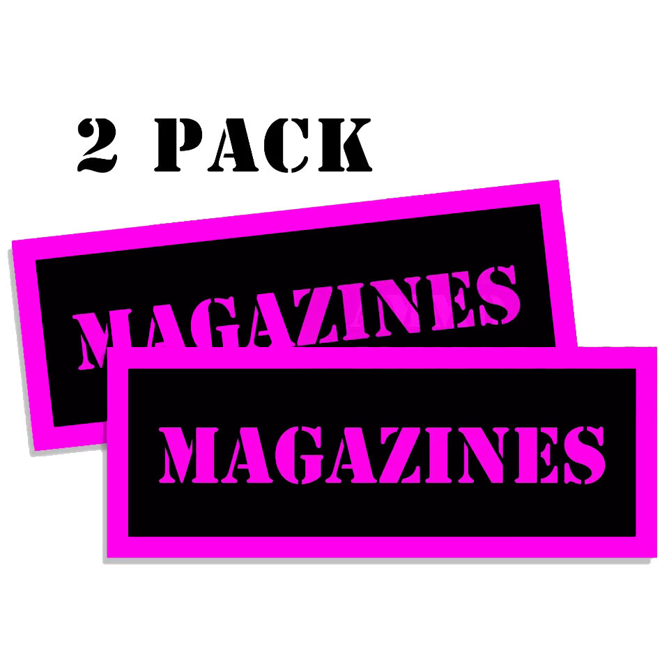 MAGAZINES Ammo Can label Stickers Decal Ammunition (2 pack)