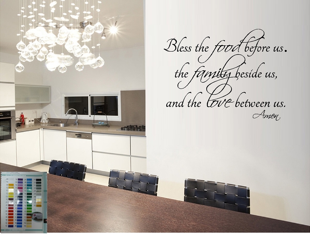Bless the Food before us… Vinyl Decal Home Décor 12″ x 18″
