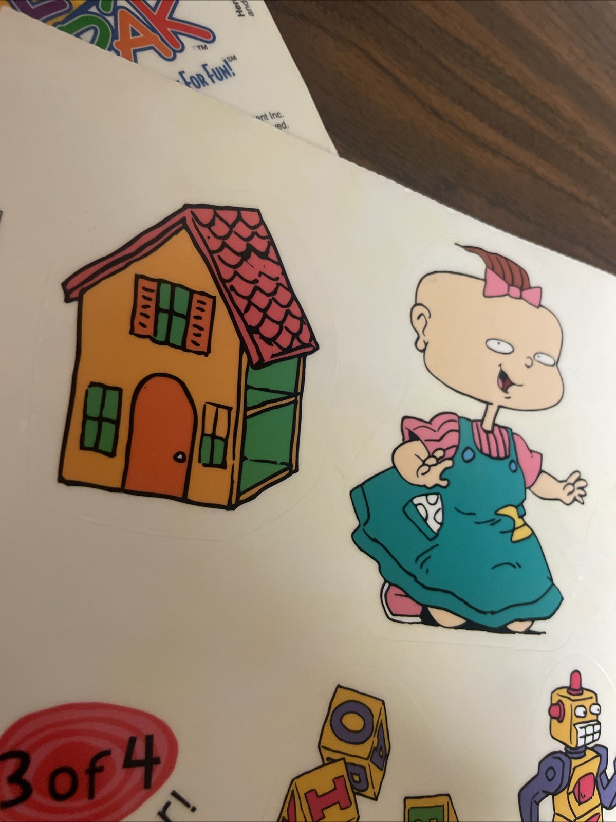 Rugrats Nickelodeon Blockbuster Cling set Or Removable Window Stick 2 Vintage