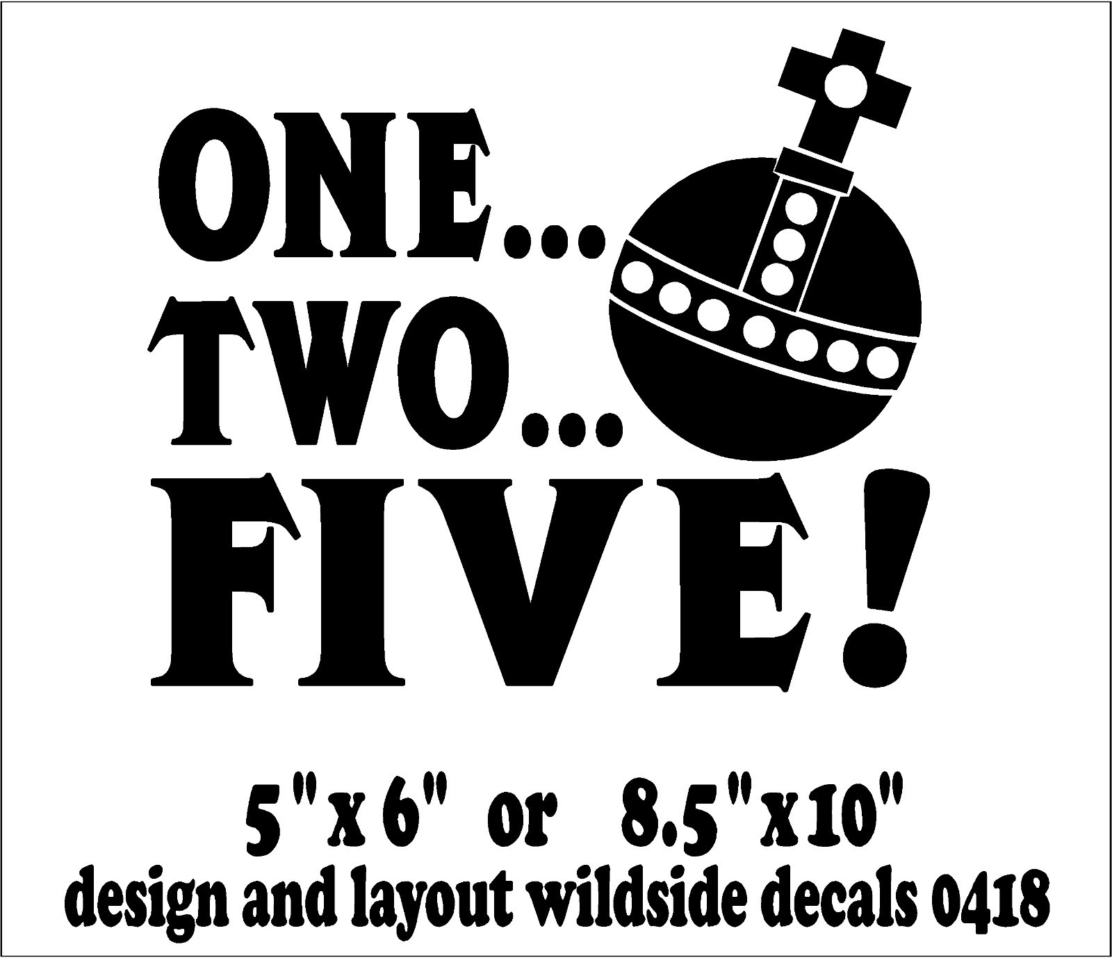 Monty Python Quote Decal One Two Five Holy Hand Grenade funny vinyl car sticker