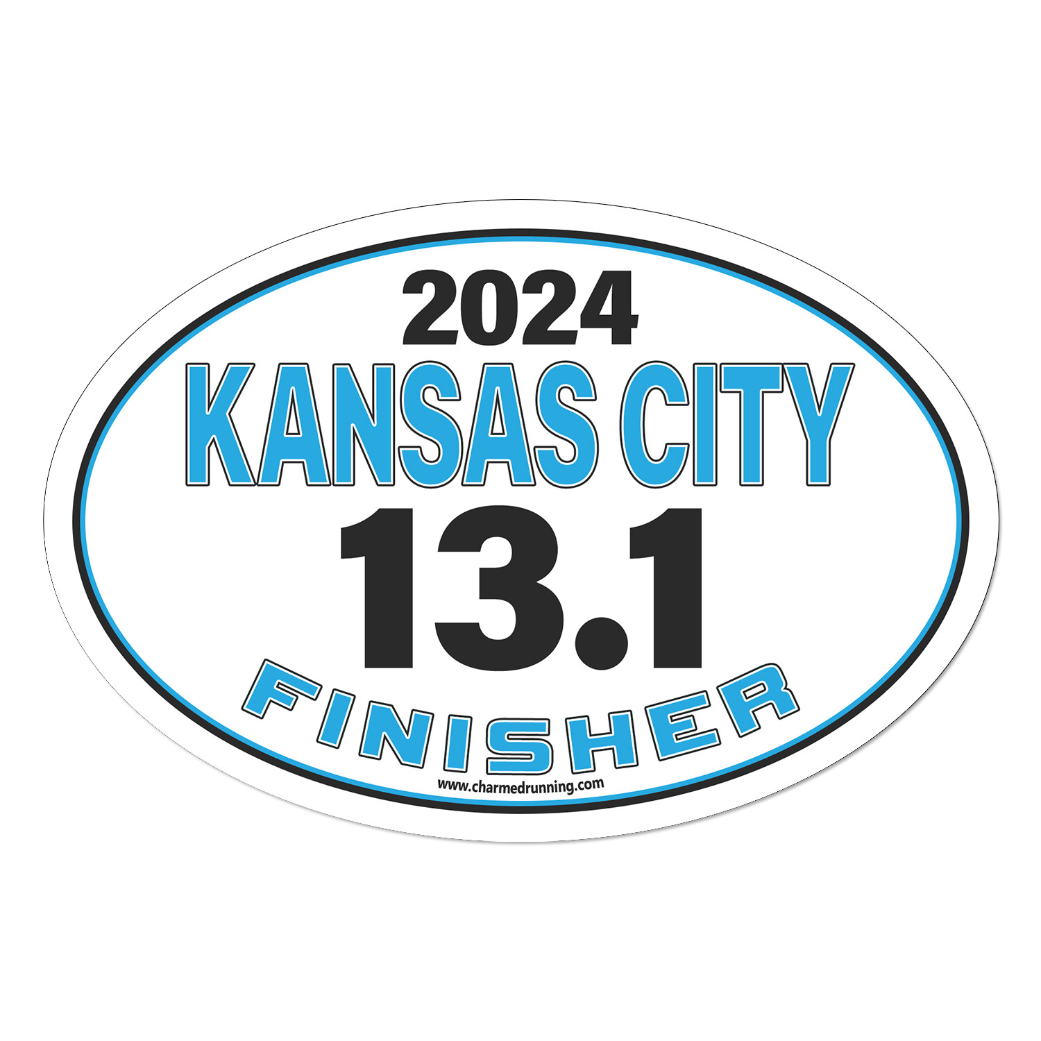 Kansas City Half Marathon 13.1 Finisher CUSTOM YEAR Sticker Decal or Car Magnet