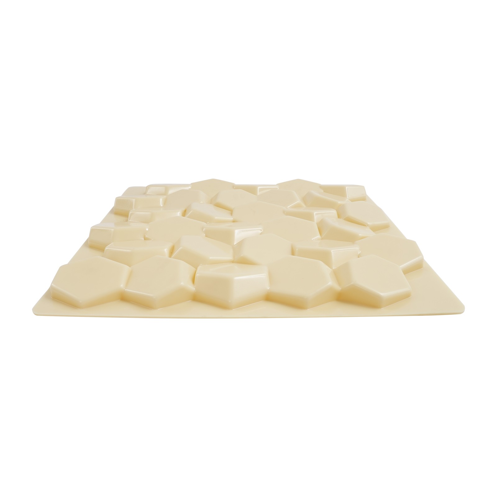 Beige 21.3″ x 21.3″ 3D Honeycomb Tile Brick Wall Sticker Waterproof Wall Panels